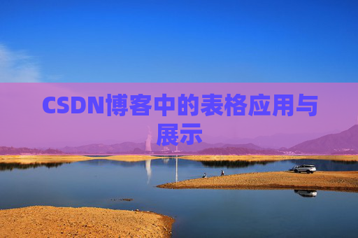 CSDN博客中的表格应用与展示